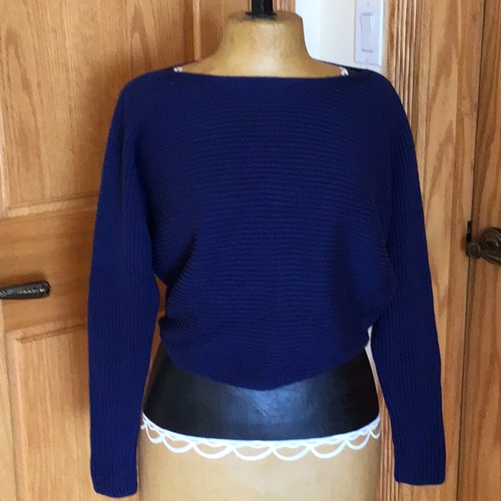 VINCE Navy 100% Cotton Sweater Size S/P